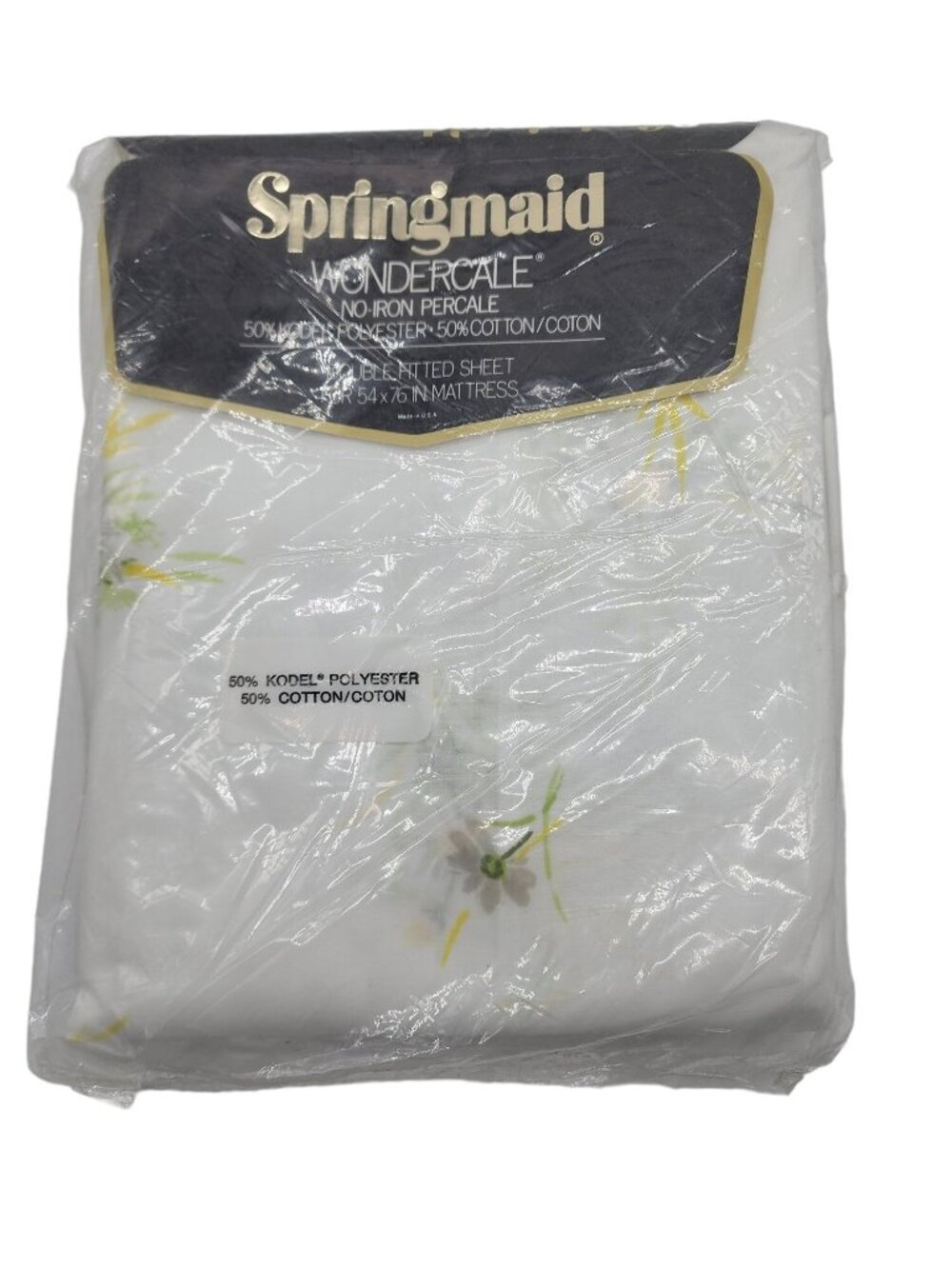 Springmaid Fresh Daisy Double Fitted Sheet New